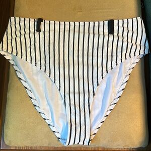 Black & White stripped bikini bottoms
